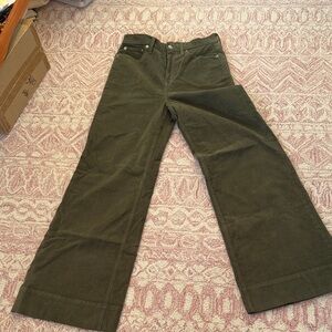 J. Crew Dark Olive Corduroy Pants